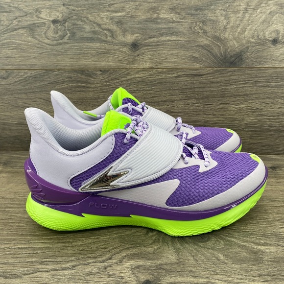 Under Armour Curry Flow 1 LTB Basketball Shoes Purple Lime‎ Green Mens Size 9 main image 5